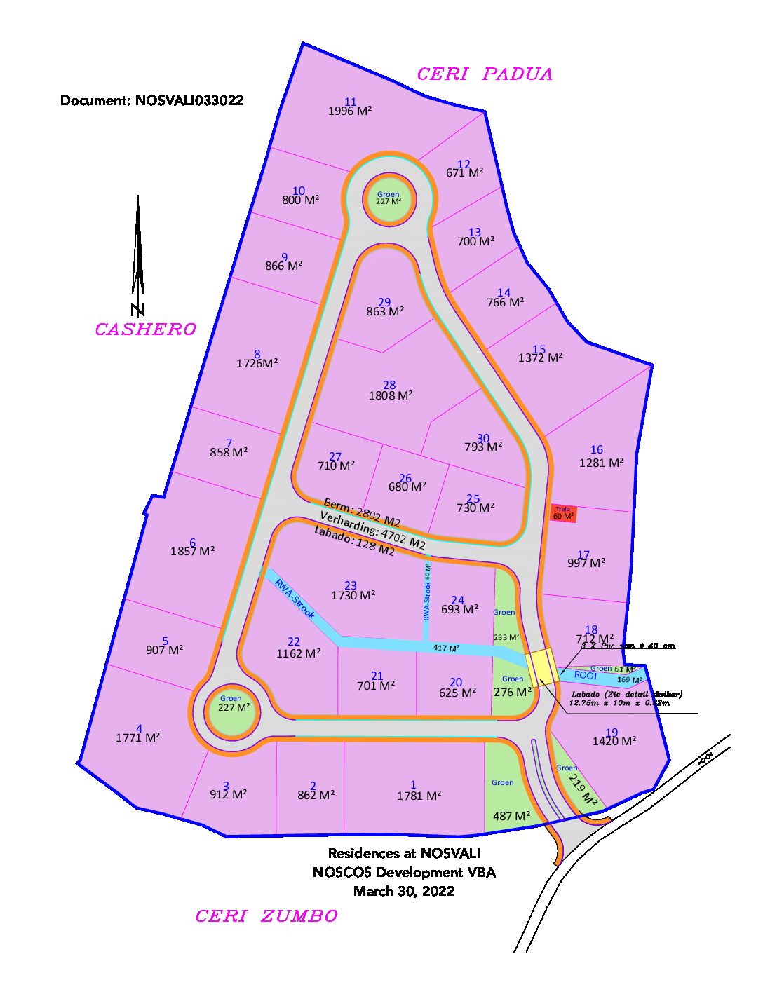 Property Land/lots For Sale ONLY Afls. 250/m2
